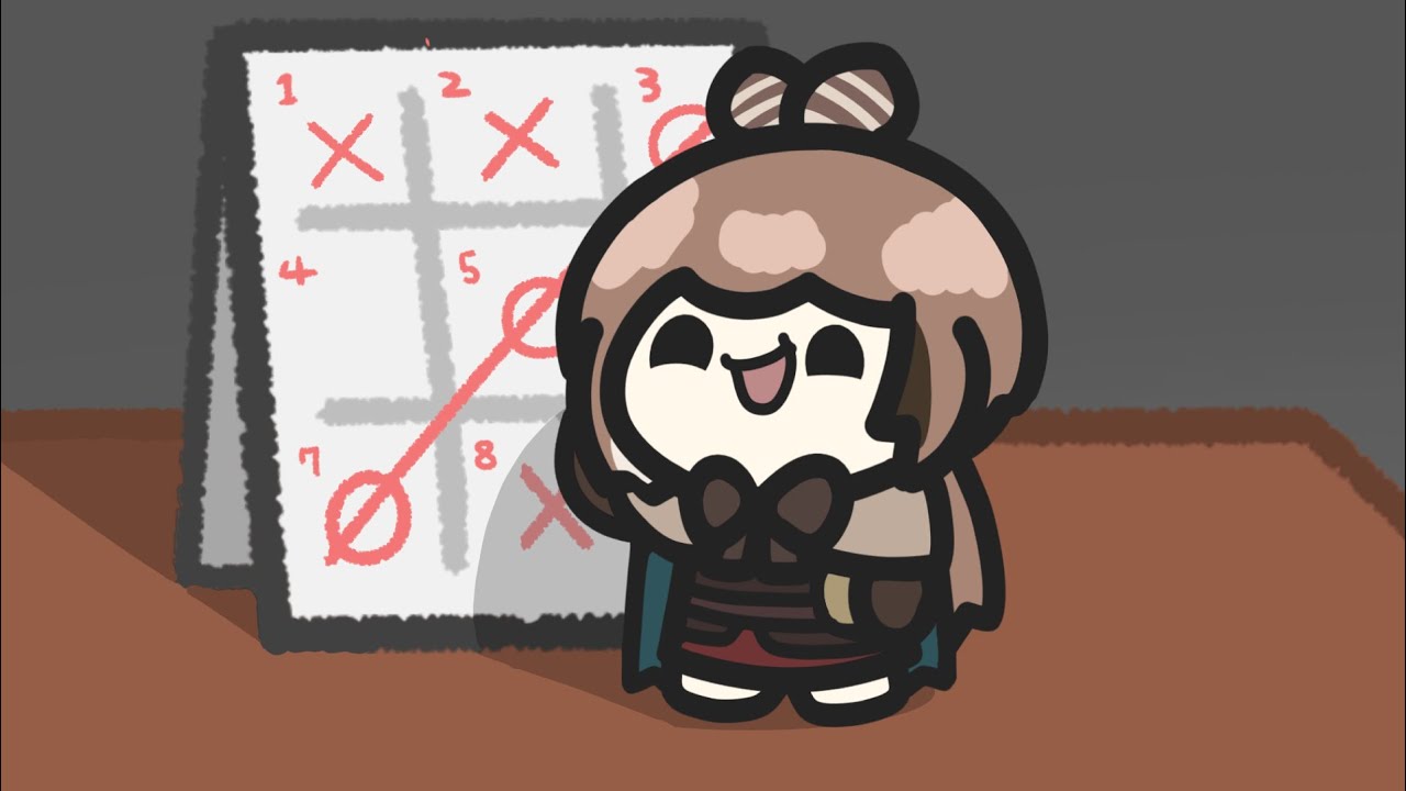 Play Tic Tac Toe with Mumei  【 hololive Animation 】