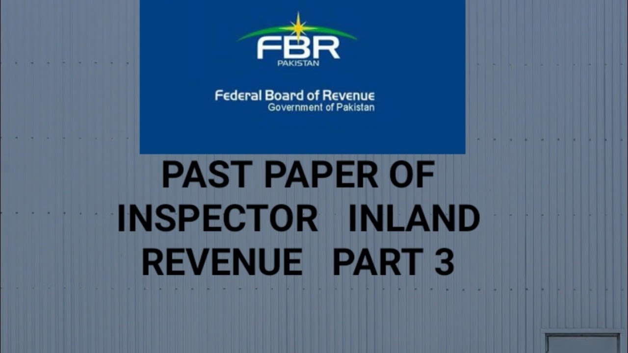 Past Paper of Inspector Inland Revenue Part 3. Mcqs 21 to 30