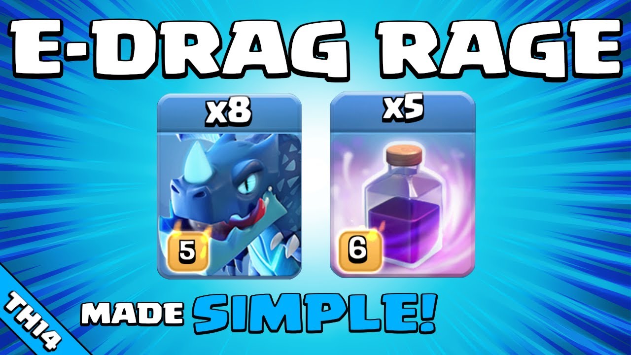 NEW ELECTRO DRAGON BUFF + MASS RAGE = WOW!!! TH14 Attack Strategy | Clash of Clans