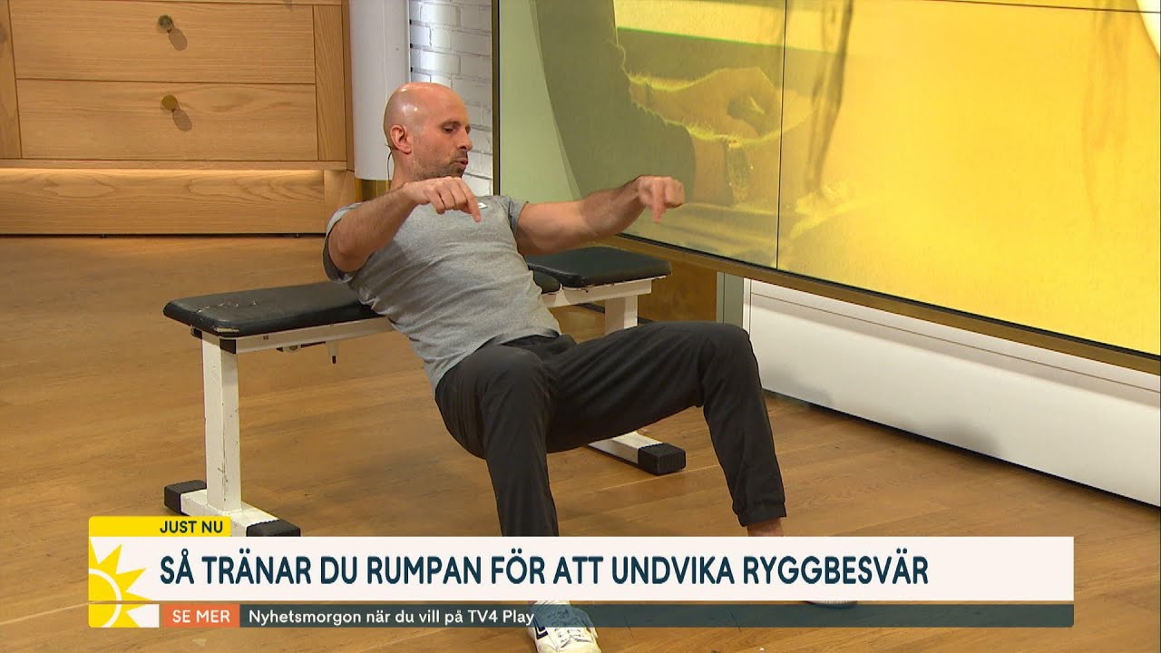 Träna upp rumpan – viktigt för att avlasta ryggen | Nyhetsmorgon | TV4 & TV4 Play