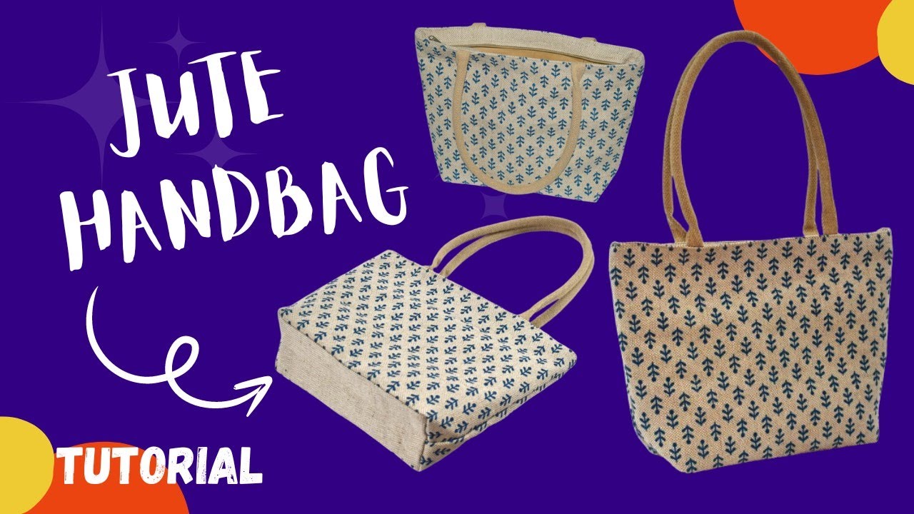 #How to make Jute Handbag, #DIY Jute Handbag, #Jute Ladies Handbag making, #Ladies Handbag
