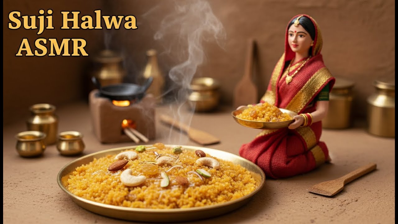 Miniature Suji Halwa Cooking ASMR | Bengali Village Tiny Kitchen Story