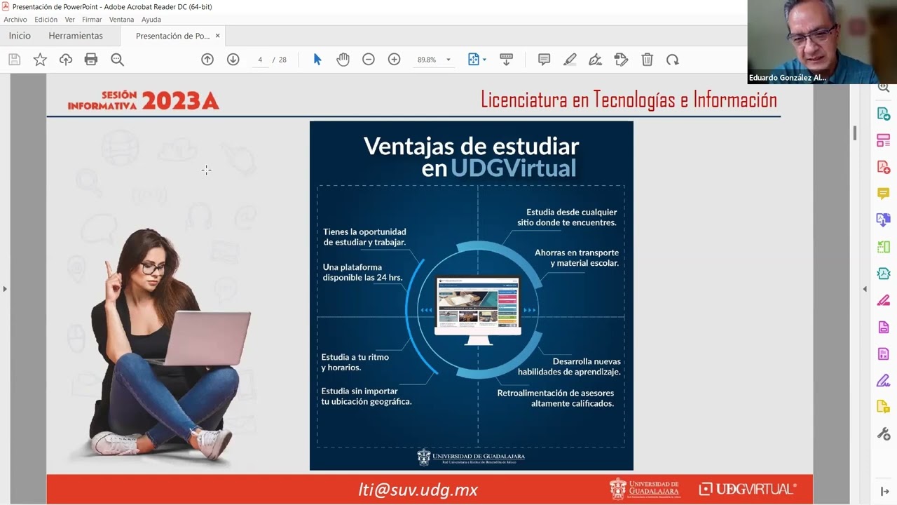 Sesión informativa de la licenciatura en Tecnologías e Información