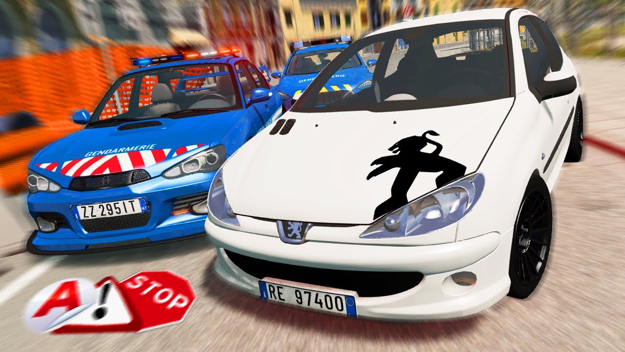 COMMENT SEMER LA POLICE AVEC UNE 206 🔥 | BeamNG Drive