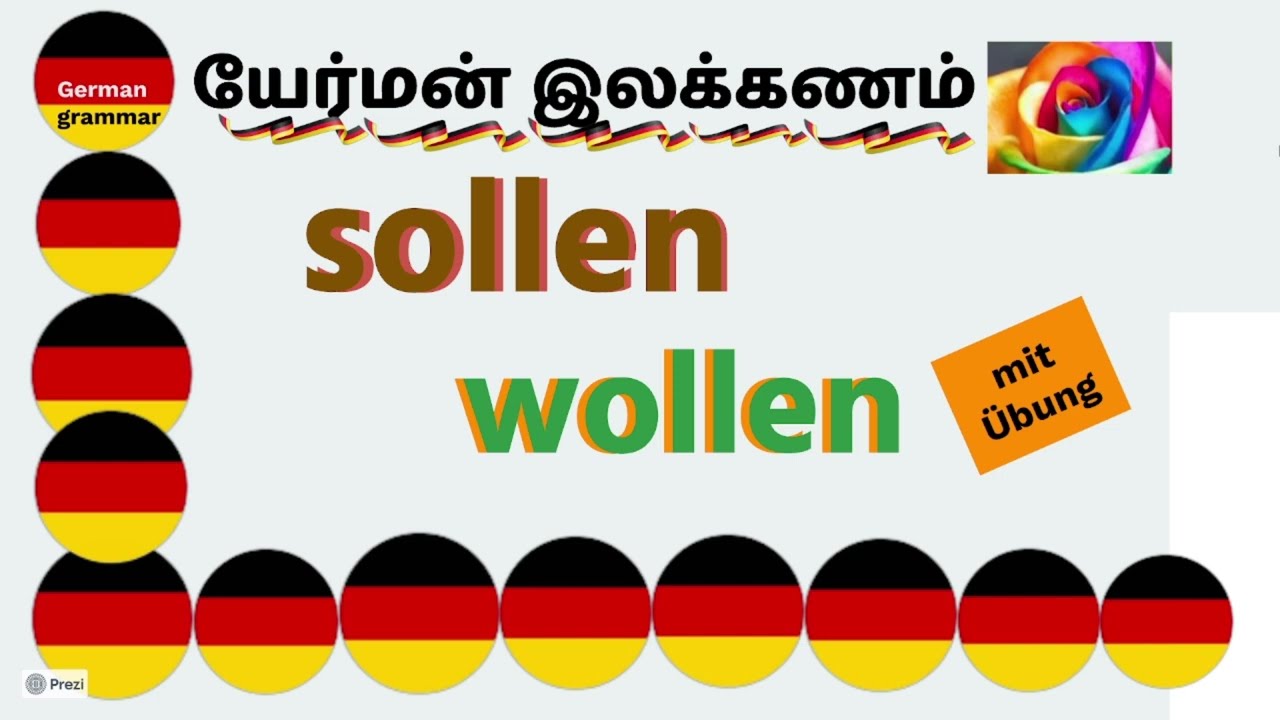 (43) தமிழ் மூலம் ஜேர்மன்| sollen-wollen | Modalverben | Learn German through Tamil