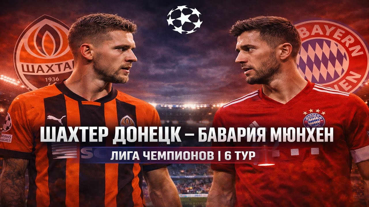Шахтёр Донецк vs Бавария Мюнхен — 6-й тур Лиги чемпионов | Полный матч