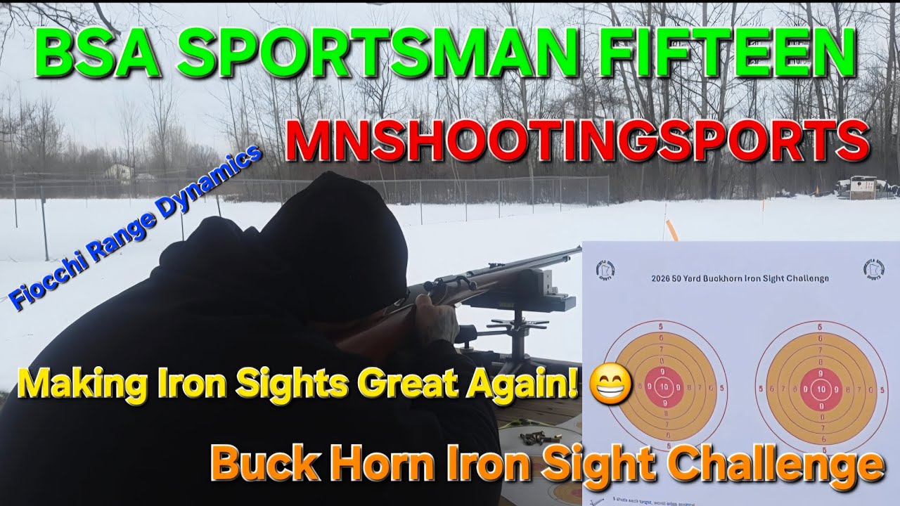 Новый прицел BuckHorn Iron Sight Challenge! BSA Sportsman fifteen! @MnShootingSports