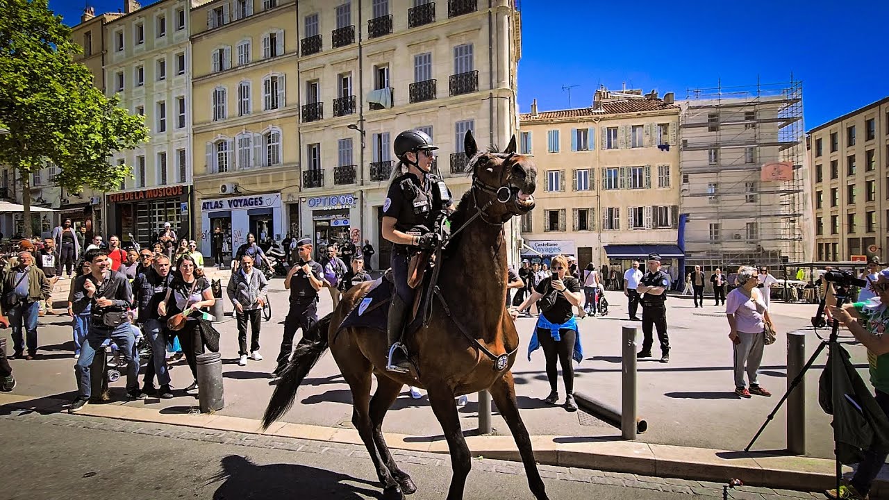 Manifestation contre la flamme et les Jeux Olympique à Marseille 8 mai 2024