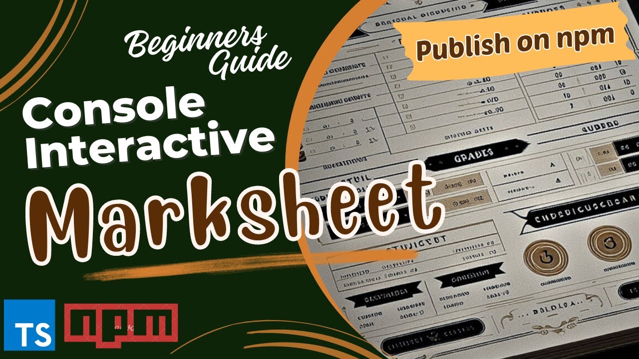 Console interactive marksheet using typescript and inquirer