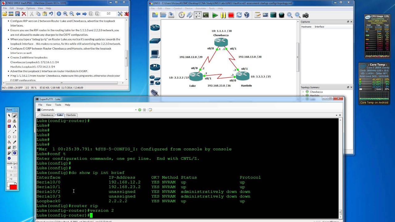 Пошаговое руководство по лабораторной работе по оценке CCNA ICND2 (руководство/решение)