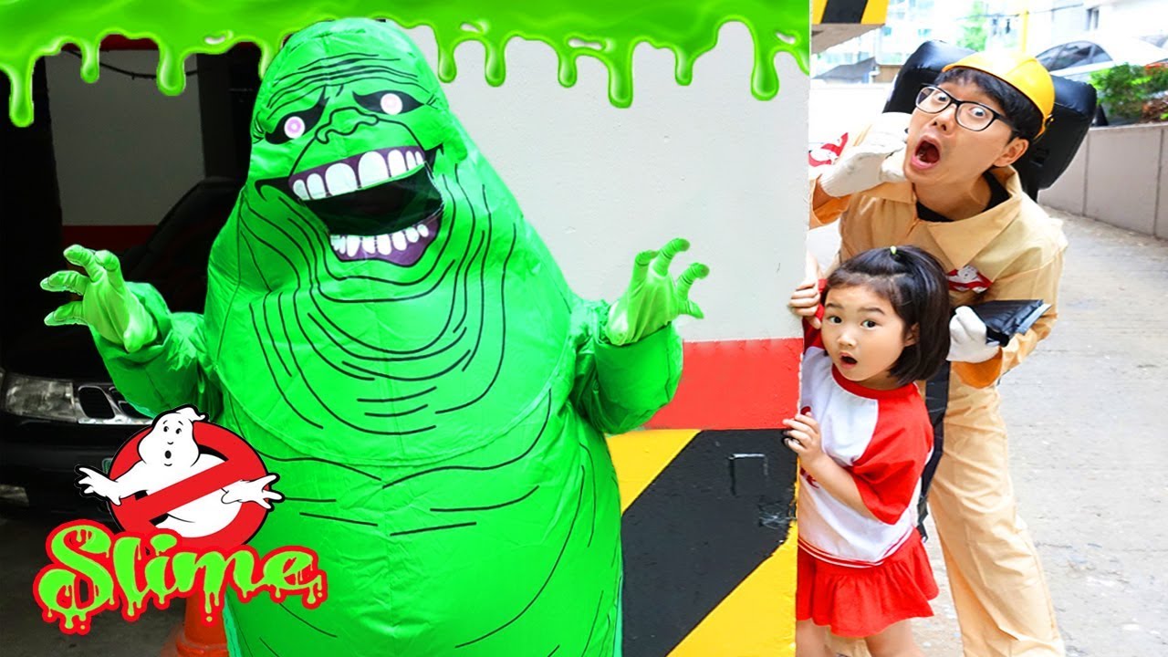 보람이의 슬라임 액체괴물 고스트 버스터즈 놀이 Kids Haunted House Slimer Ghost Busters