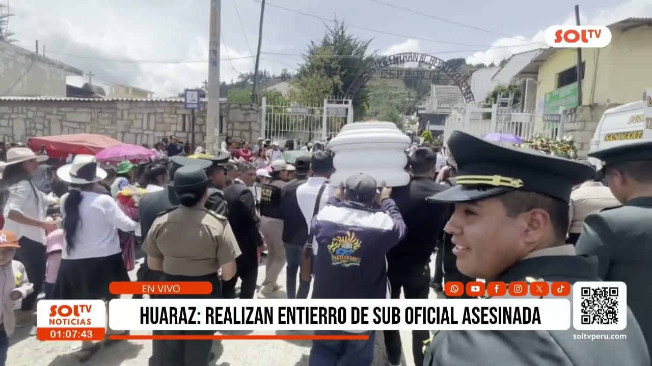 Huaraz: realizan entierro de sub oficial asesinada
