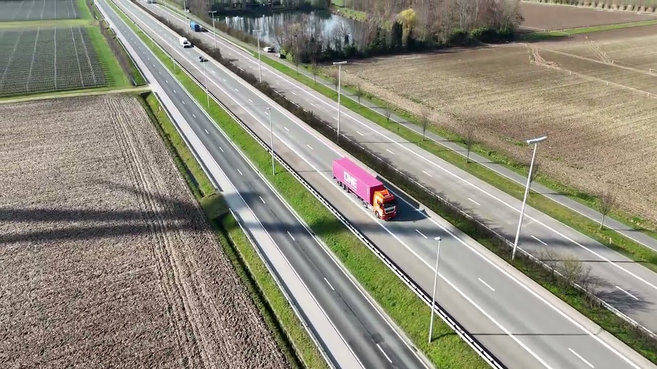 Drone Flight in Belgium : E34 Sint-Gilles-Waas