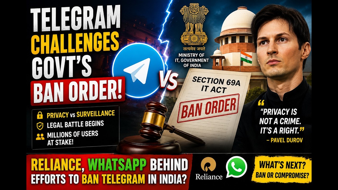 The Telegram India Ban War: Pavel Durov vs. Indian Government! (Reliance & WhatsApp Involved?) 😱