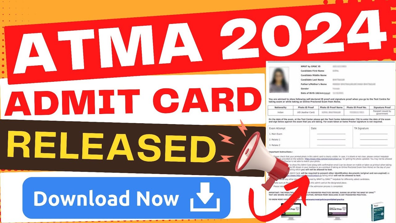atma admit card 2024 | aims atma admit card | how to download atma admit card