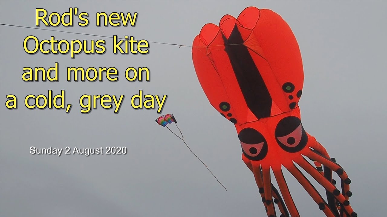Rod's new Octopus kite and more on a cold, grey day