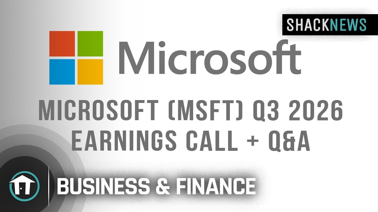 Конференция по итогам третьего квартала 2026 года от Microsoft (MSFT) + вопросы и ответы.