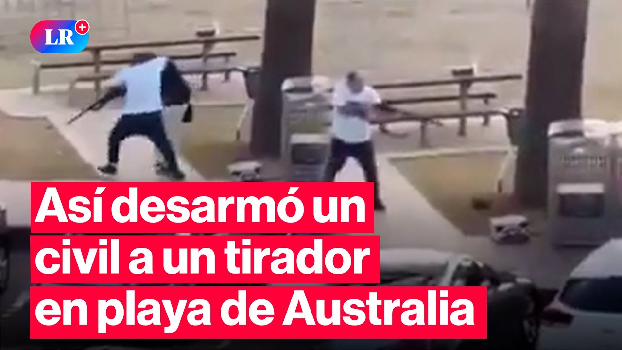 Civil desarma a terrorista y evita masacre en playa de Australia #lr