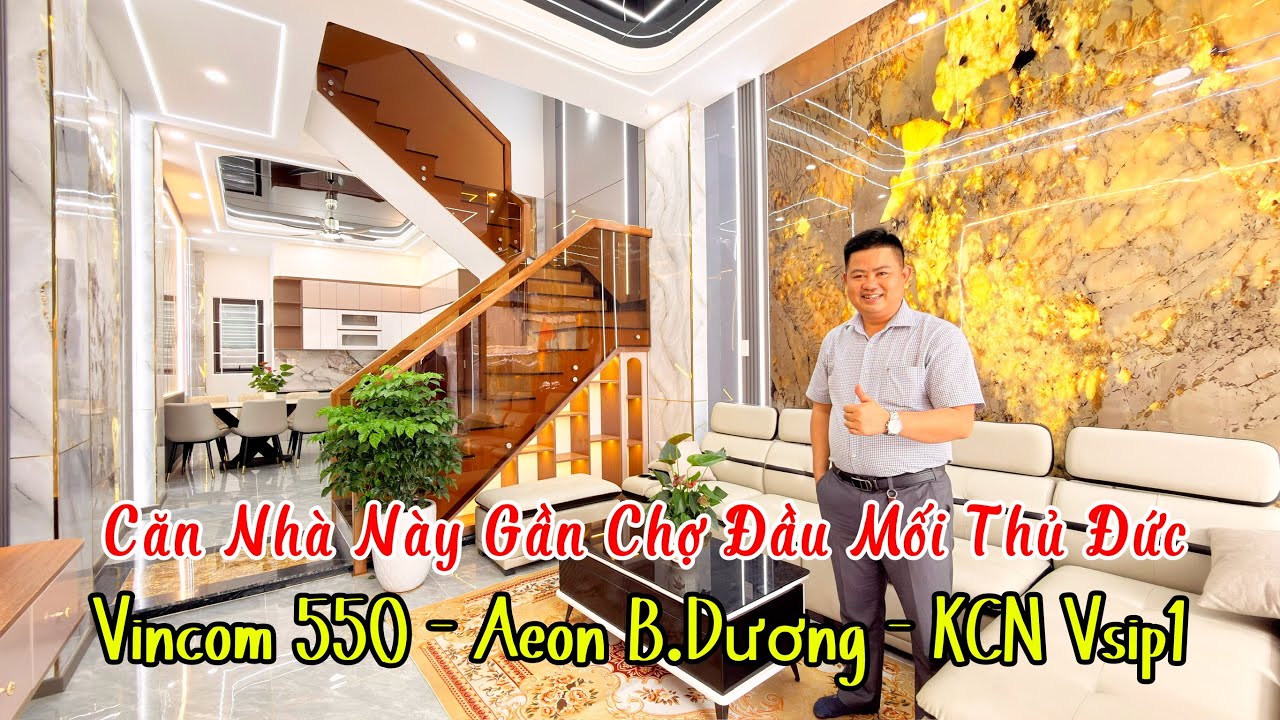 Căn Nhà 1 Trệt 2 Lầu Đã Hoàn Công Gần Chợ Đầu Mối Thủ Đức - Vincom 550 - Tặng Full Nội Thất Xịn Mịn