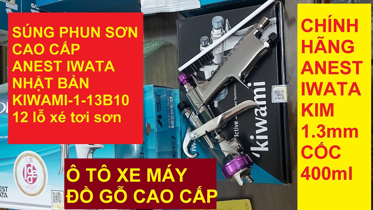 S&uacute;ng phun sơn Kiwami1-13B10 Anest Iwata ch&iacute;nh h&atilde;ng