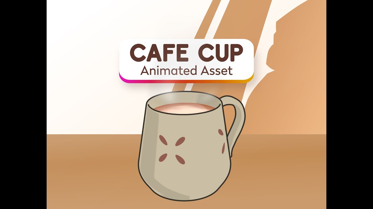 Animated Coffee Cup Stream Overlay: Hot Drink Vtuber Asset (webm and png)