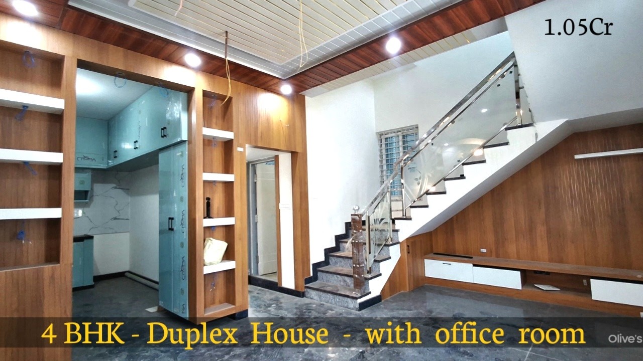 4bhk Duplex | with office room | Ground + 2.5 Floors | Build up 1900 Sqft | Near TC Palya | Olives |