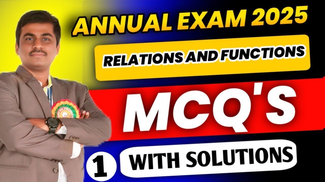 2nd PU RELATIONS AND FUNCTIONS MCQ 2025 | CLASS 12TH MCQ IMPORTANT QUESTIONS RELATIONS & FUNCTIONS