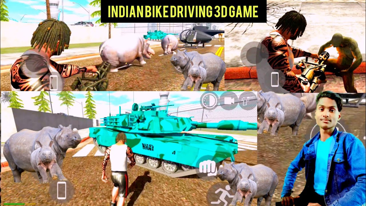 #Video Franklin On Fire Ne Genda And ऊँट & Zombie Ko Mara New Update || Indian bike driving 3d game#