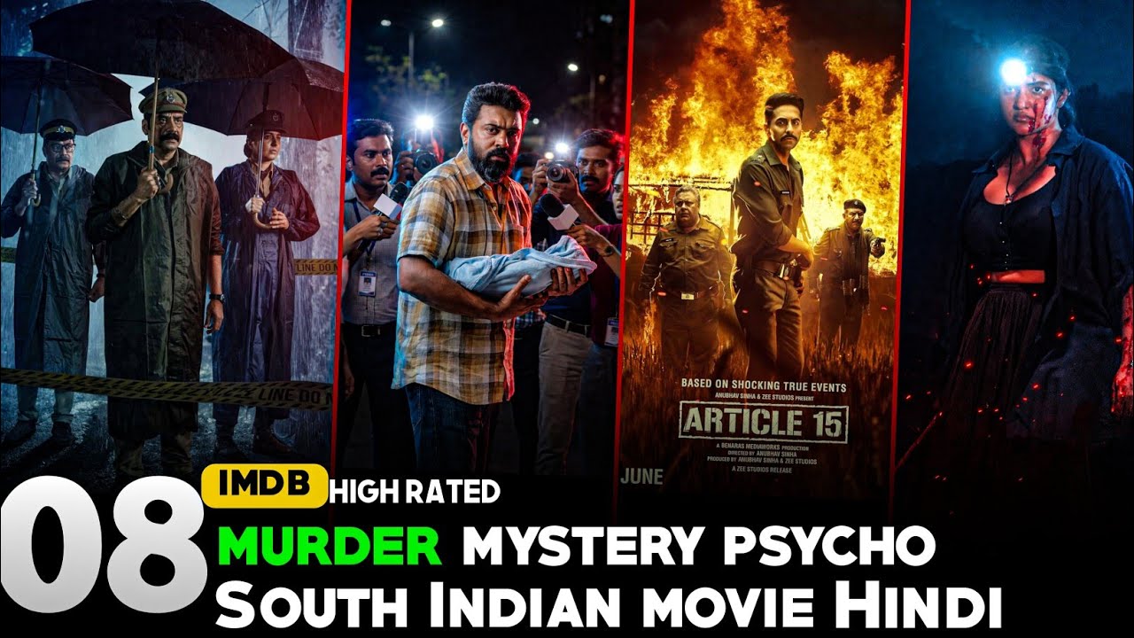 Top 8 South Indian Psycho Thriller Movies in Hindi 2025 | Best Investigation Thrillers