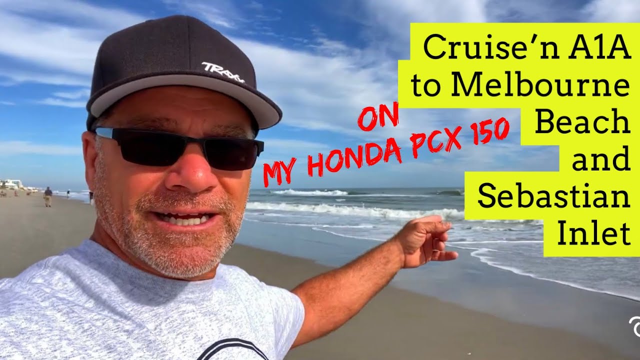 Riding my scooter south on A1A Port Canaveral Florida Part 2