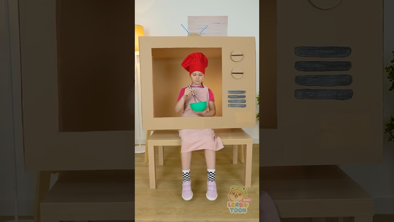 Let's Create Together ❤️ DIY Cardboard TV 📺 To Amaze Your Mommy 😲 #kids #art #diyforkids