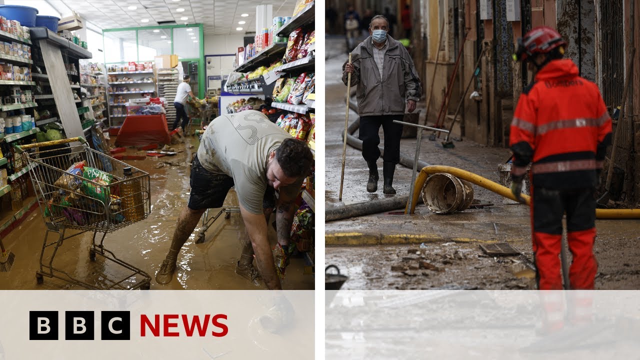 Thousands evacuated as Málaga hit with torrential rain following Spain deadly floods | BBC News