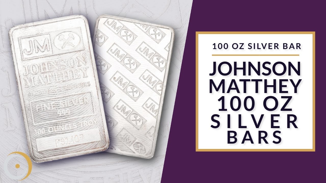 Johnson Matthey 100 oz Silver Bars