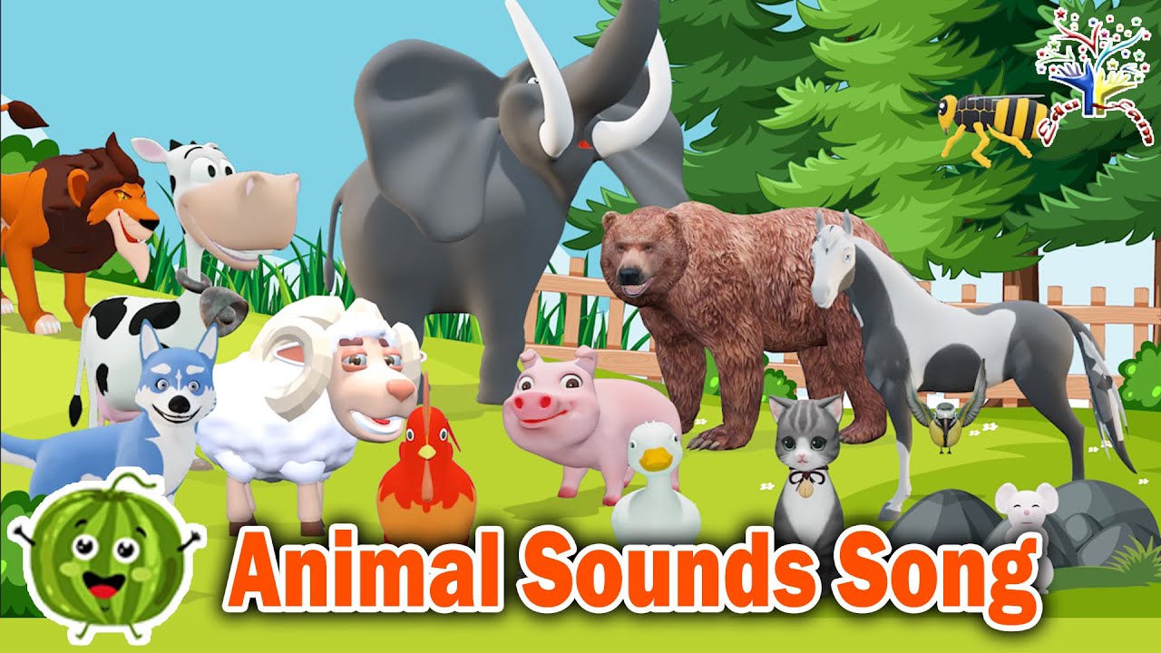 The Animal Sounds Song TA3  These Are The Sounds That The Animals Make || Edufam Kids Nursery Rhymes