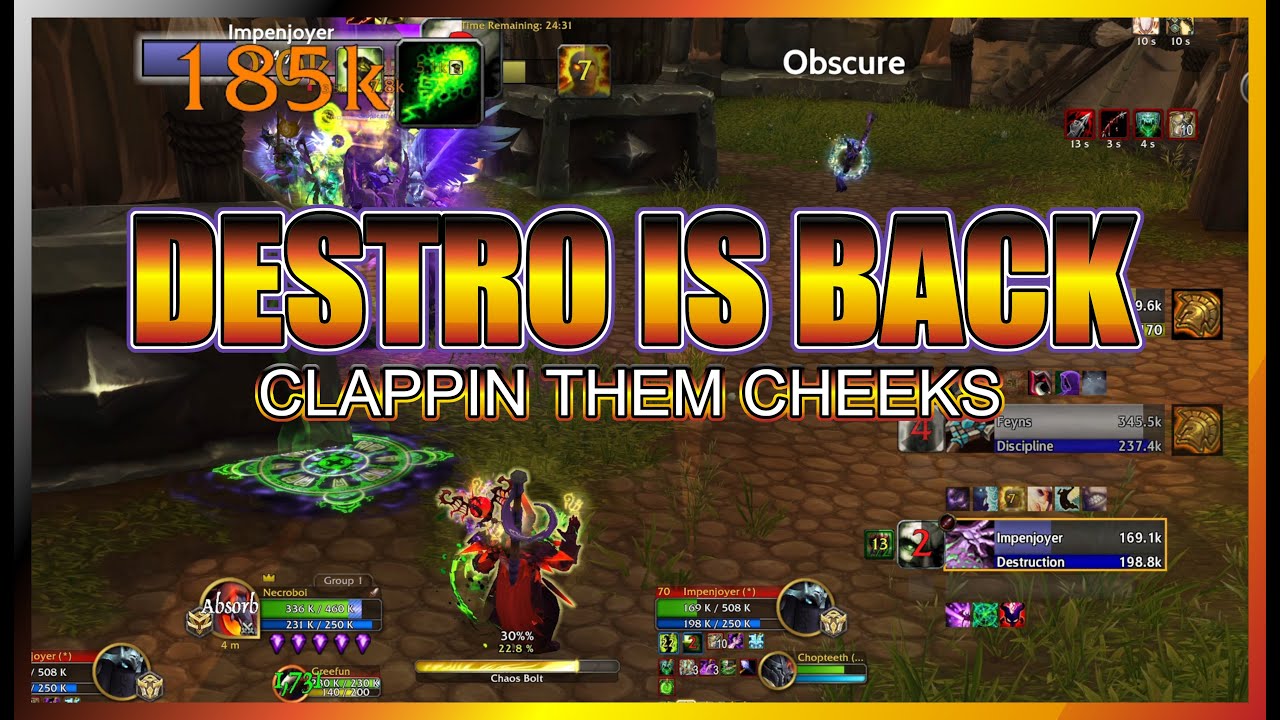 Destruction Warlock INSANE after buffs! / 10.0.7 WoW Dragonflight Arena