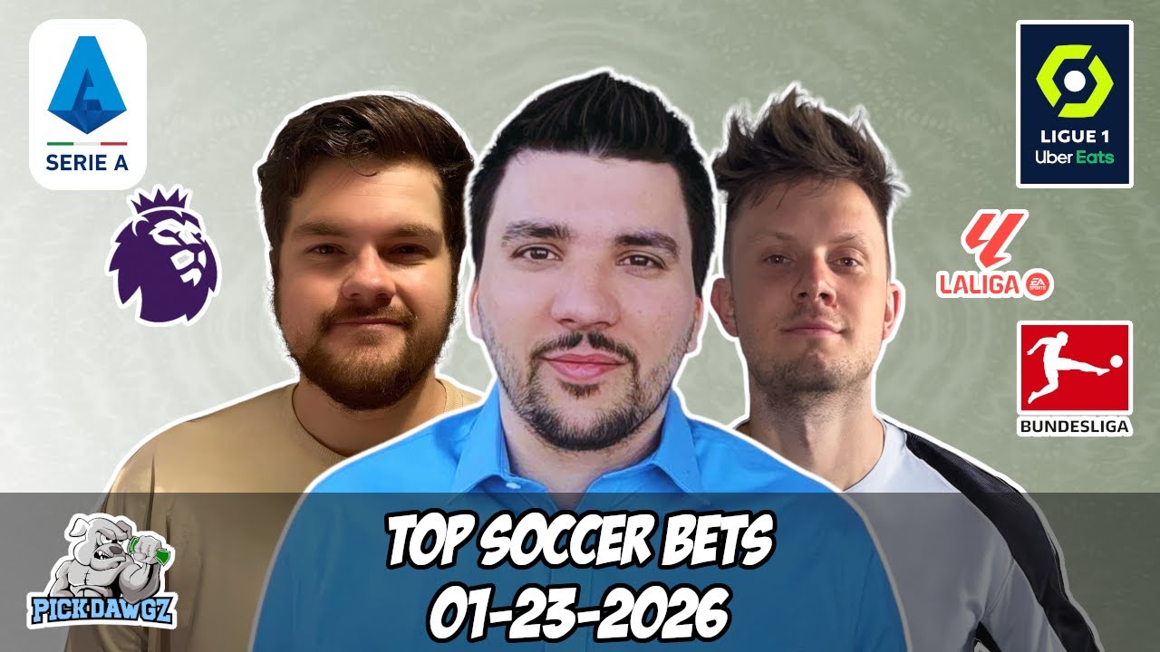 Free Soccer Bets 1/23/26 PickDawgz On the Pitch EPL, LaLiga, Bundesliga, Serie A, Ligue 1 Free Bets
