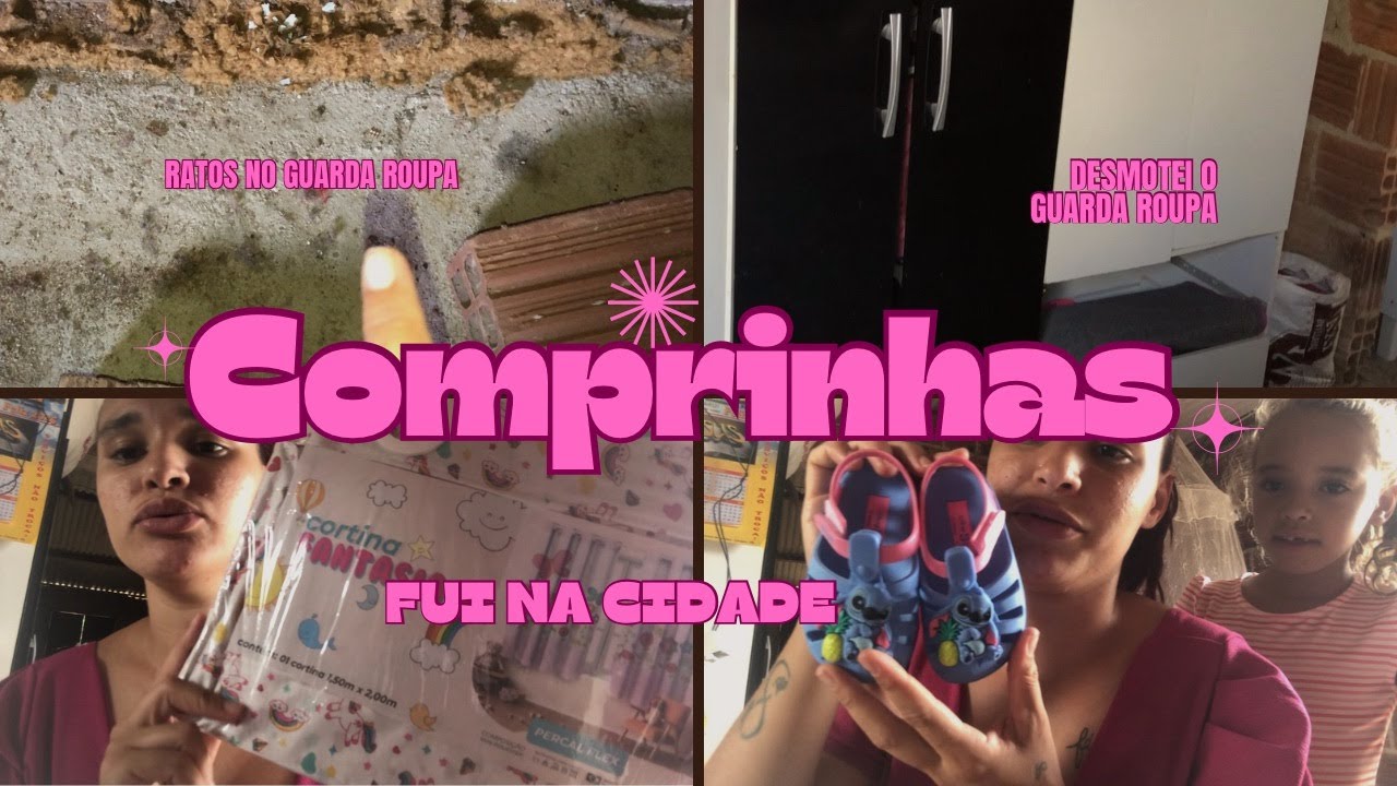 Comprinhas pra meninas🛍️desmotei meu guarda-roupa🤦🏼‍♀️tinha até ratos nele🐀fiz uma mudança no quarto