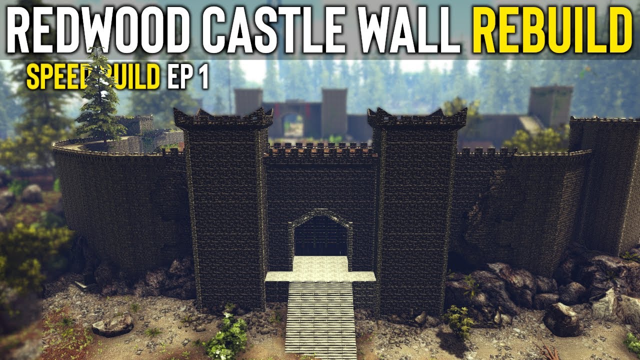 ARK: Lost Island - Rebuilding the Redwood Castle Wall Ep 1 | Speed Build