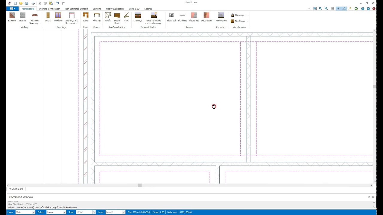PlansXpress: Getting Started - Internal Walls