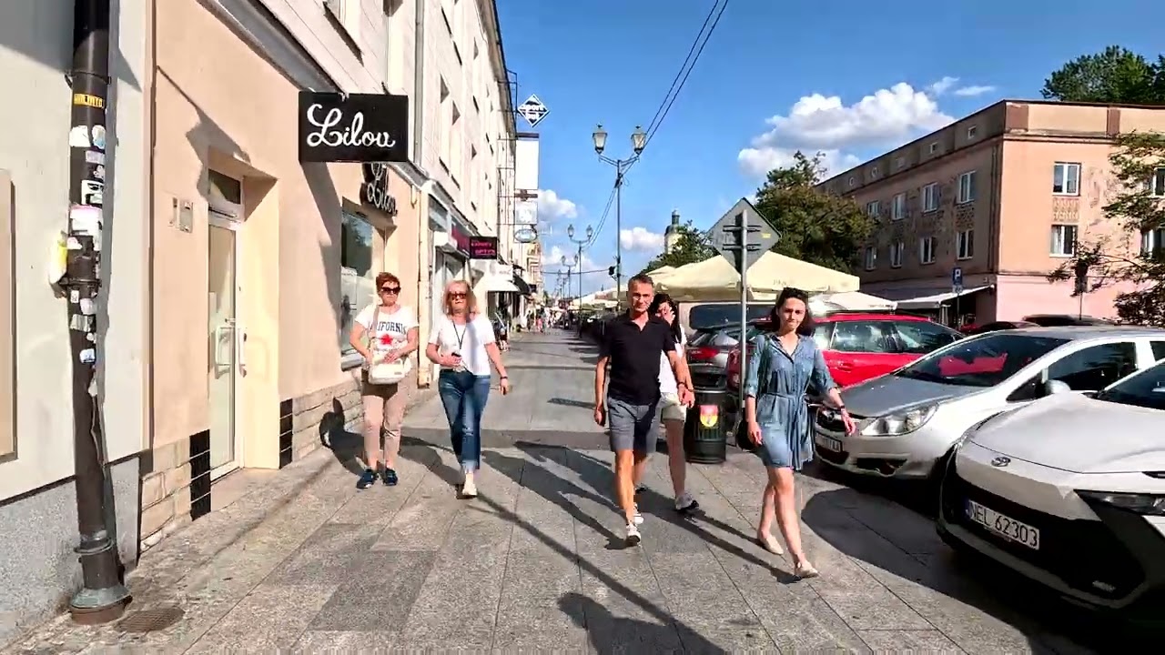 Podlasie - Białystok - spacer z Bazyliki św. Rocha do Pałacu Branickich przez rynek (4K)