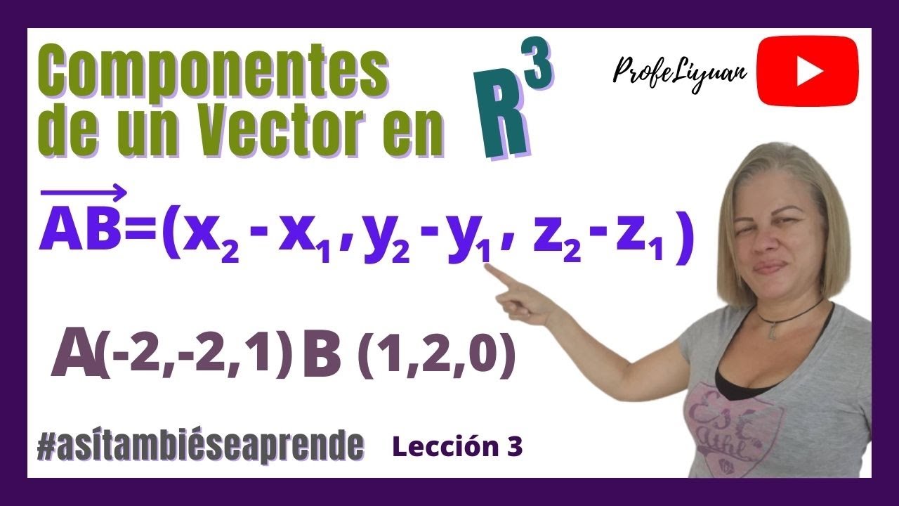 Componentes de un Vector en R3 ➡ [Paso a Paso] 🔸 Lección # 3. ✔Ejercicio # 2