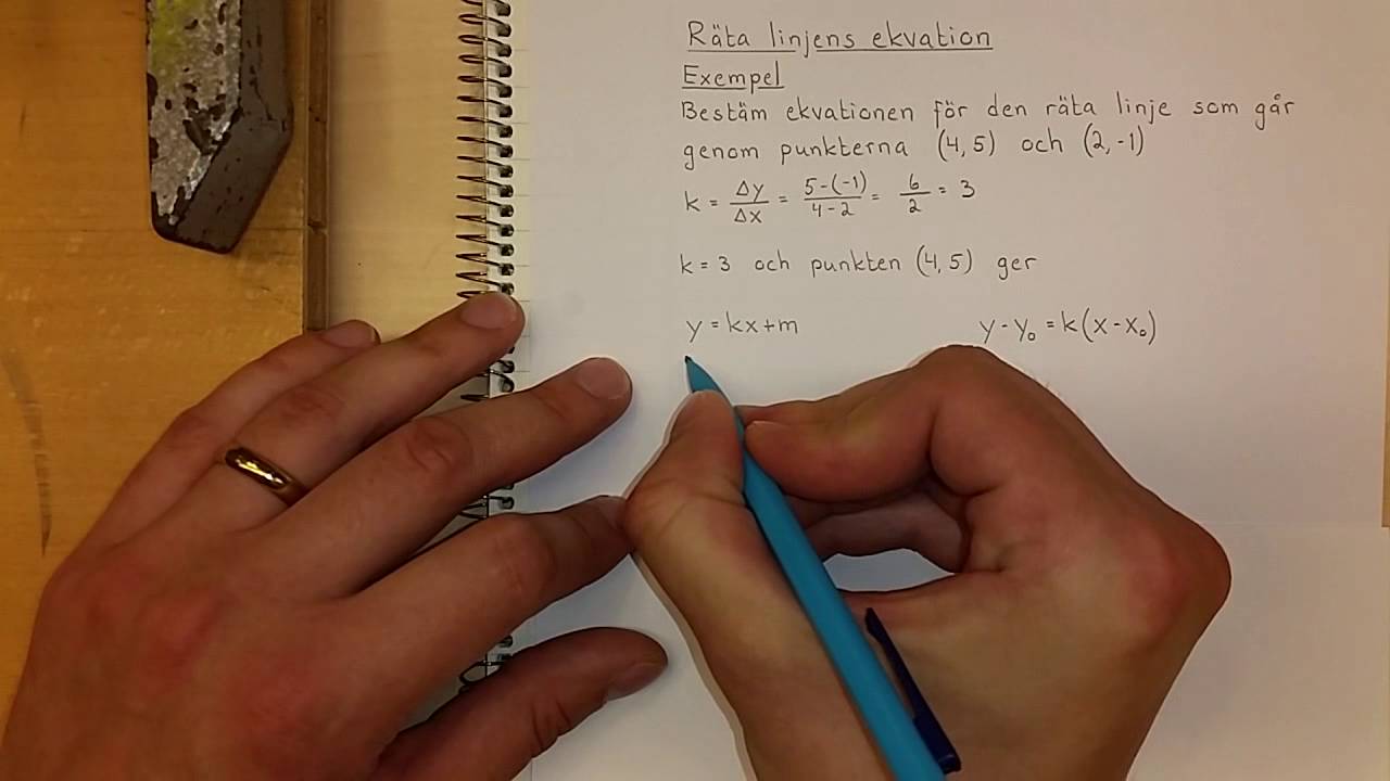 Ma3c Räta linjens ekvation