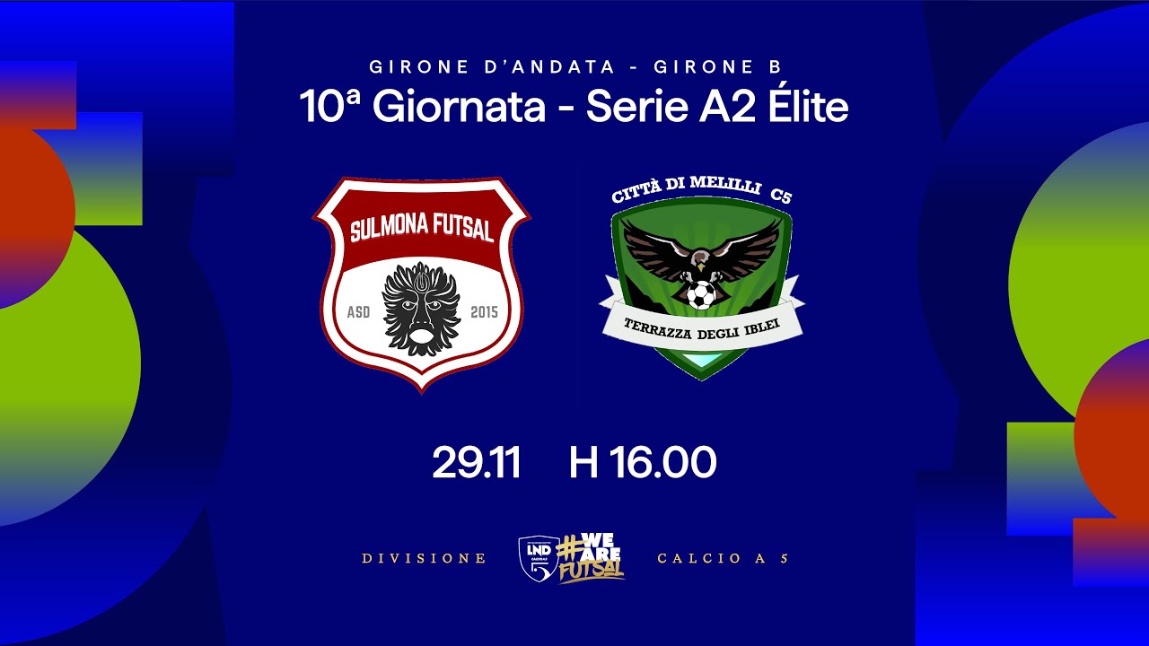 Sulmona Futsal-Città di Melilli 6-1 | 10ª giornata | Serie A2 Élite 2025/2026 - Girone B