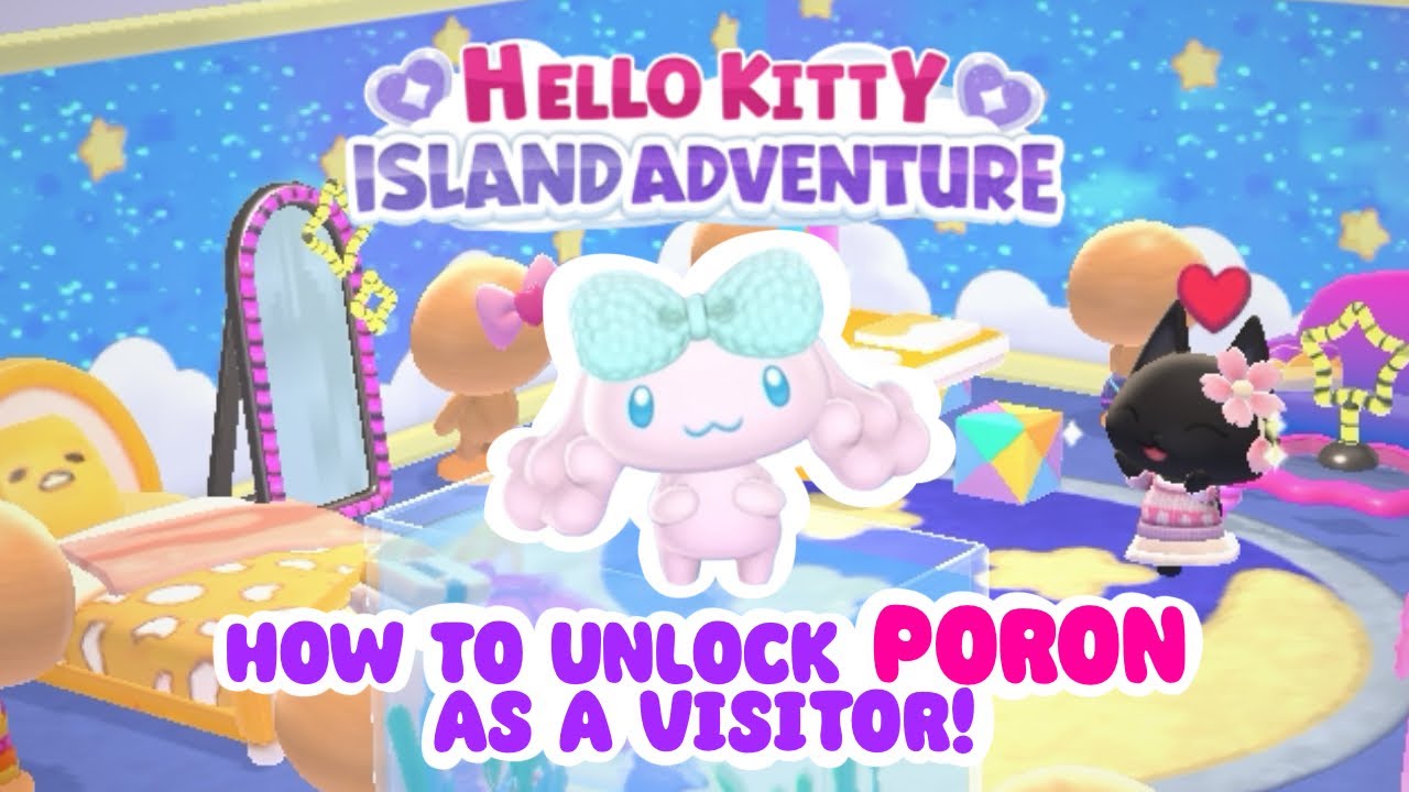 How to unlock PORON as a visitor! 🩵☁️ Hello Kitty Island Adventure DETAILED, past event clothing