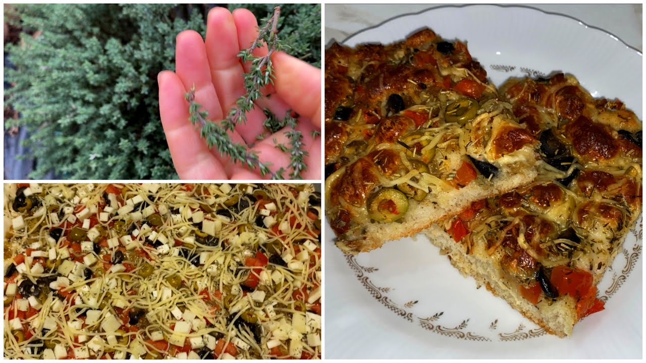Pain Focaccia italien, خبز الفوكاشية الايطالي #Focaccia#rectte#pain