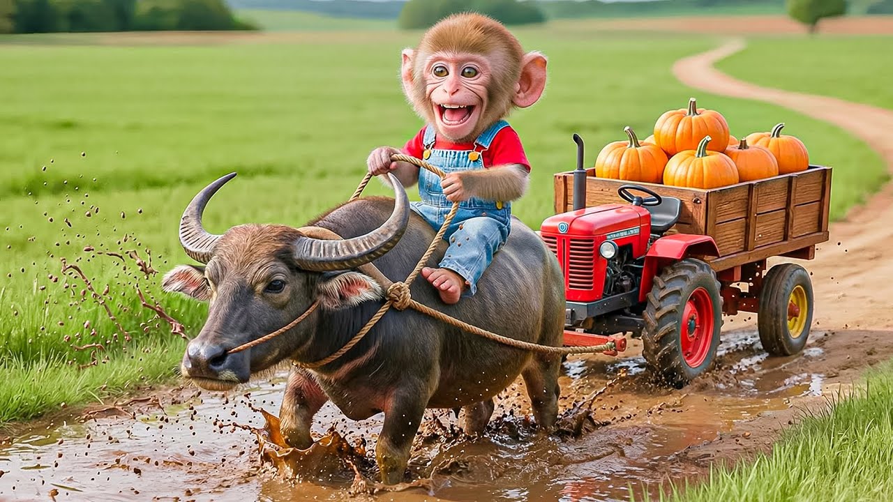 Monkey NaNa&rsquo;s Pumpkin Harvest ERUPTS Into Chaos &mdash; But His Smart Fix Saves Everything! 😱💥