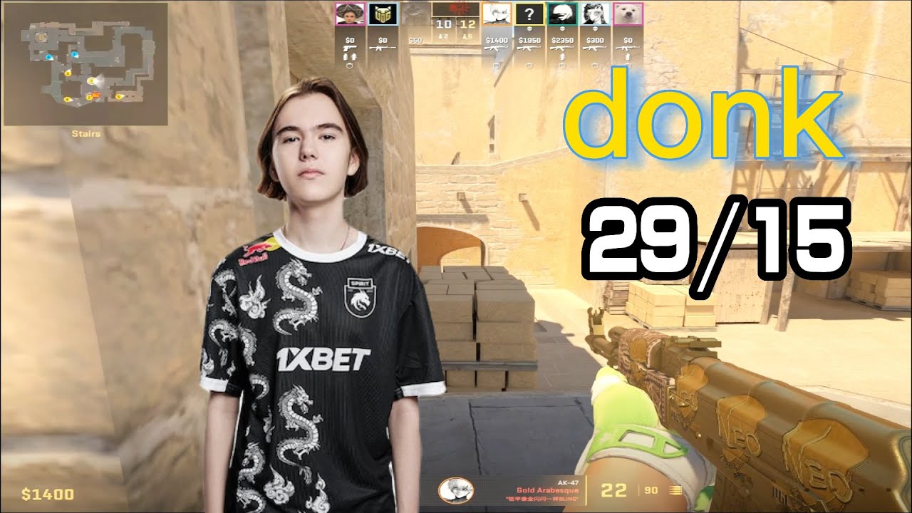 donk MIRAGE POV（29/15）￨ 5 Triple Kills ￨ ACE(CS2 MIRAGE POV) Feb 13, 2024