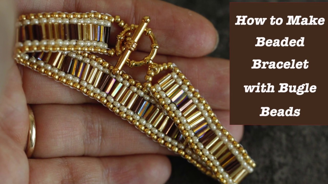 How to make beaded bracelet with bugle beads