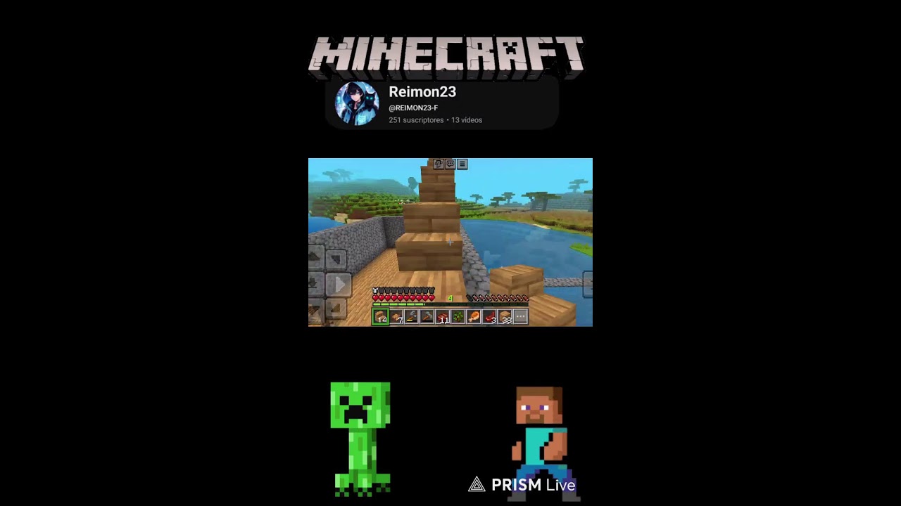 😁Mi primer directo de minecraft😅