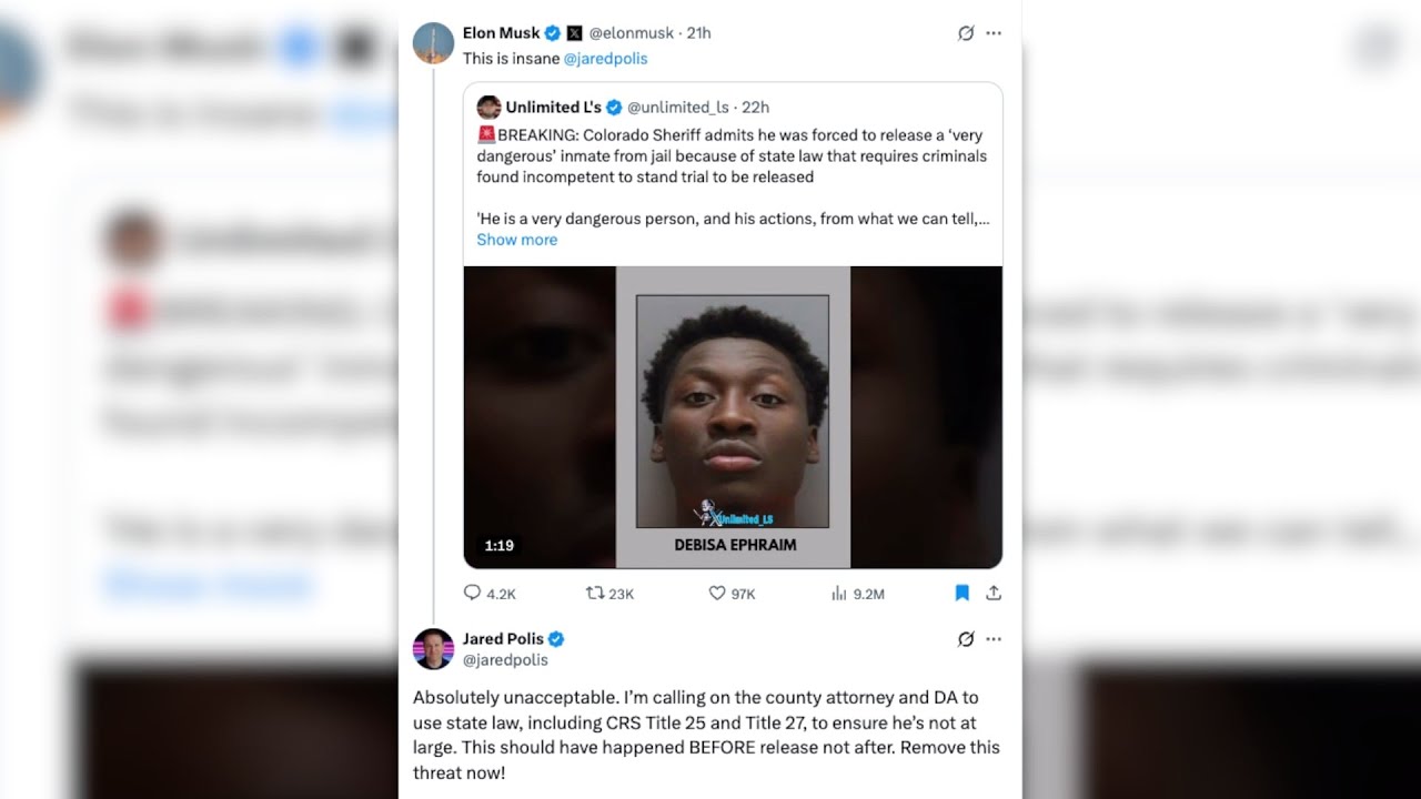 Colorado district attorney calls out Gov. Polis for post after 'dangerous' inmate is released